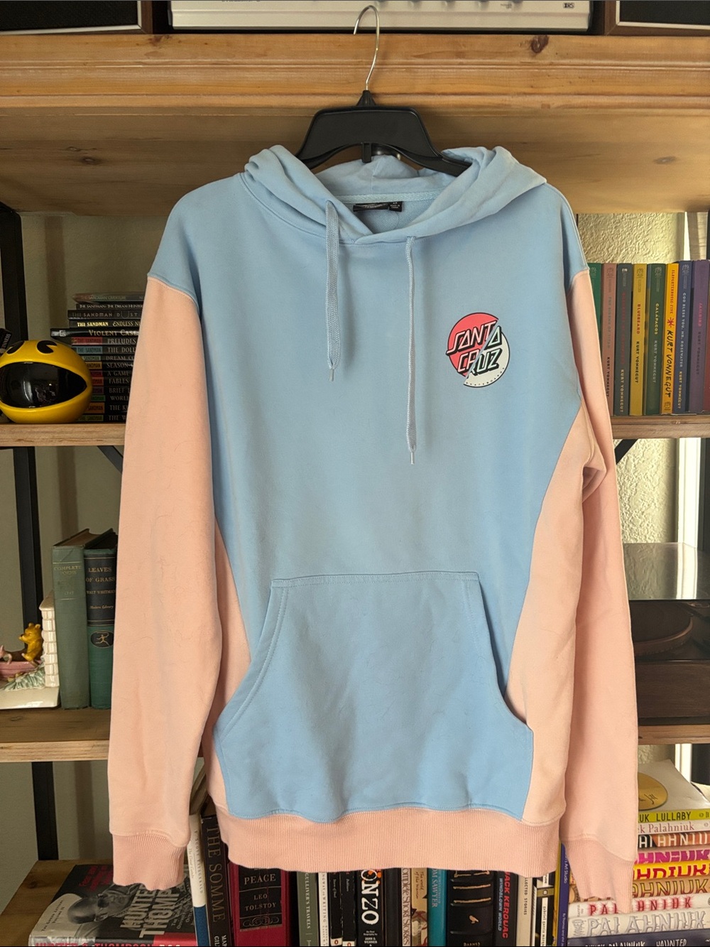 Santa Cruz Skateboards Pastel Blue and Pink Crewneck Hoodie